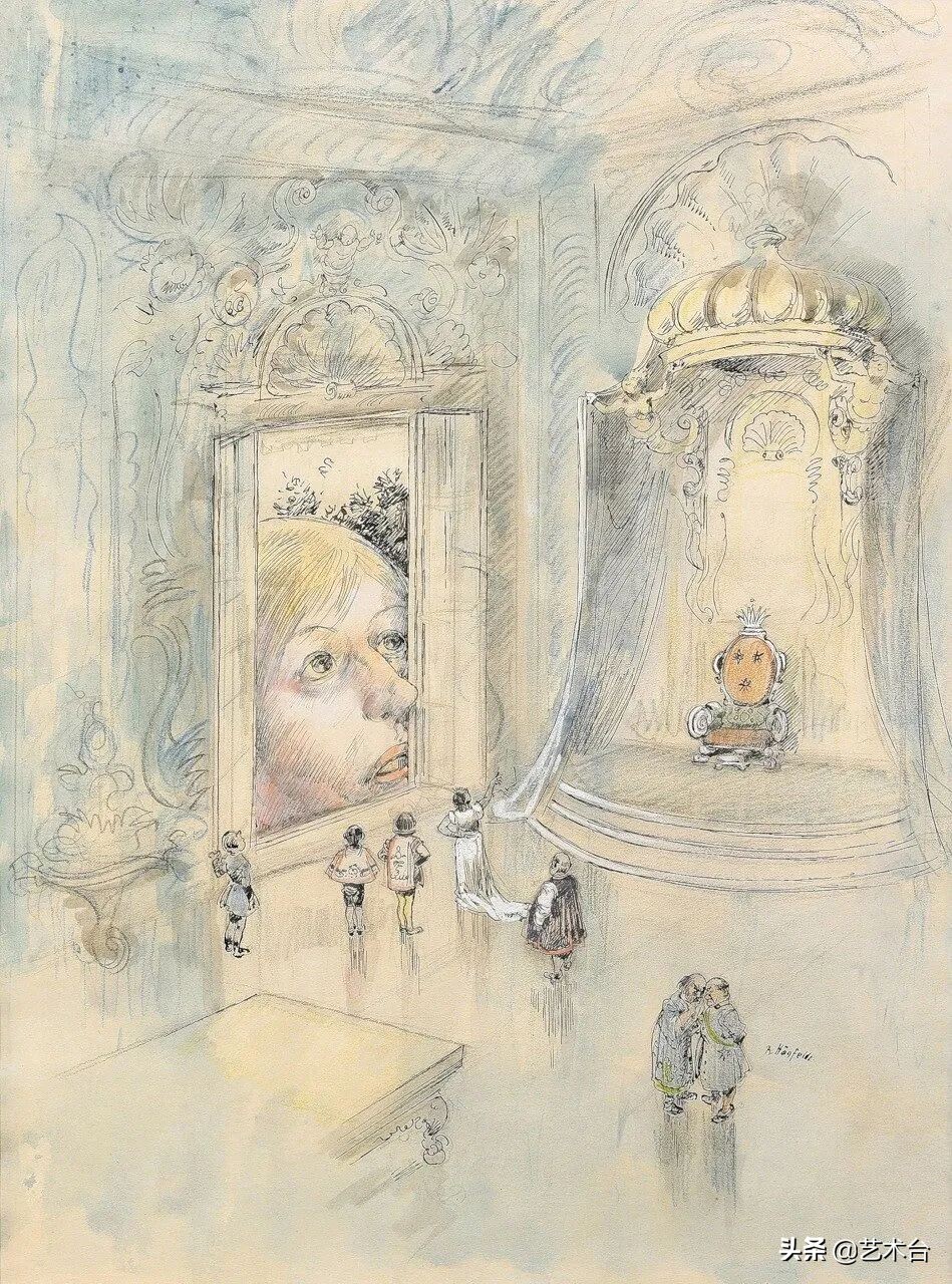 羅伯特-霍格菲特，滑稽、童話般的水彩畫