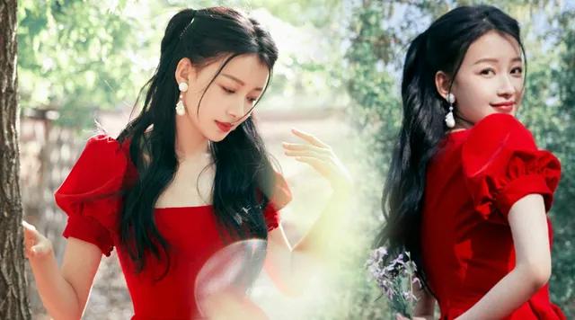 孙怡、赵丽颖红色礼服状态迥异，有没有爱情的滋润肉眼可见