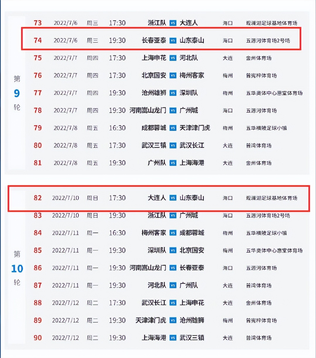 10天4赛(泰山队赛程解析，4场下午场是考验，第二轮遇劲敌，附详细赛程)