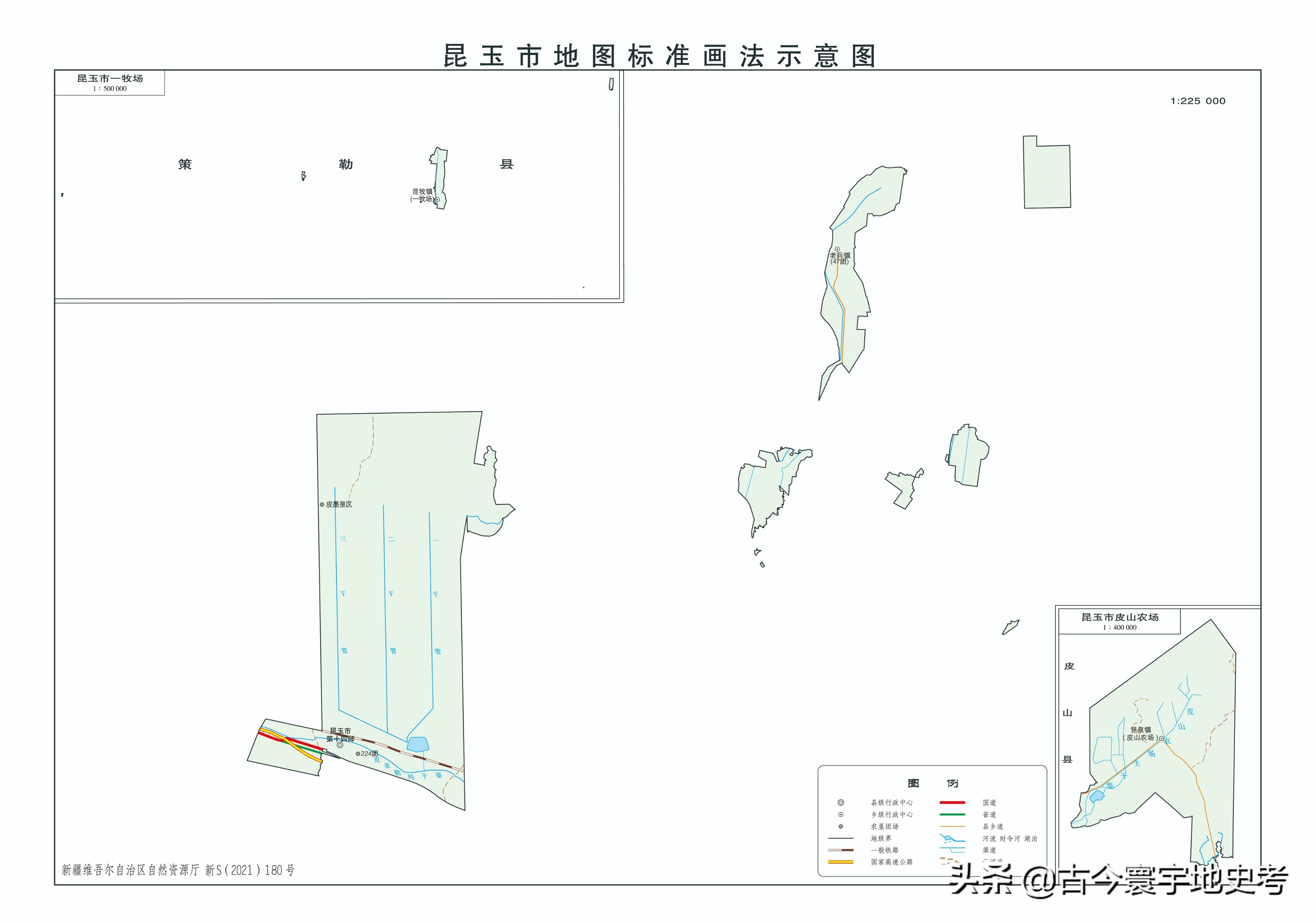 新疆维吾尔自治区各地市州、县地图
