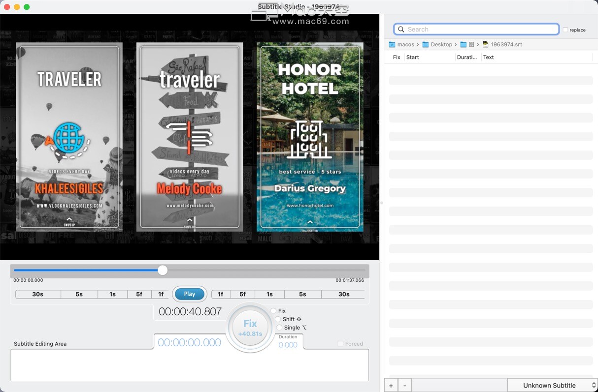 视频字幕制作软件：Subtitle Studio for mac