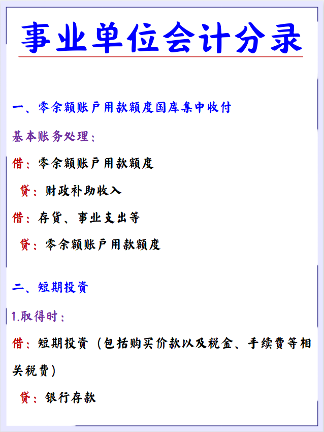 多亏这份事业单位会计分录大全！毕业就顺利入职事业单位，太香了