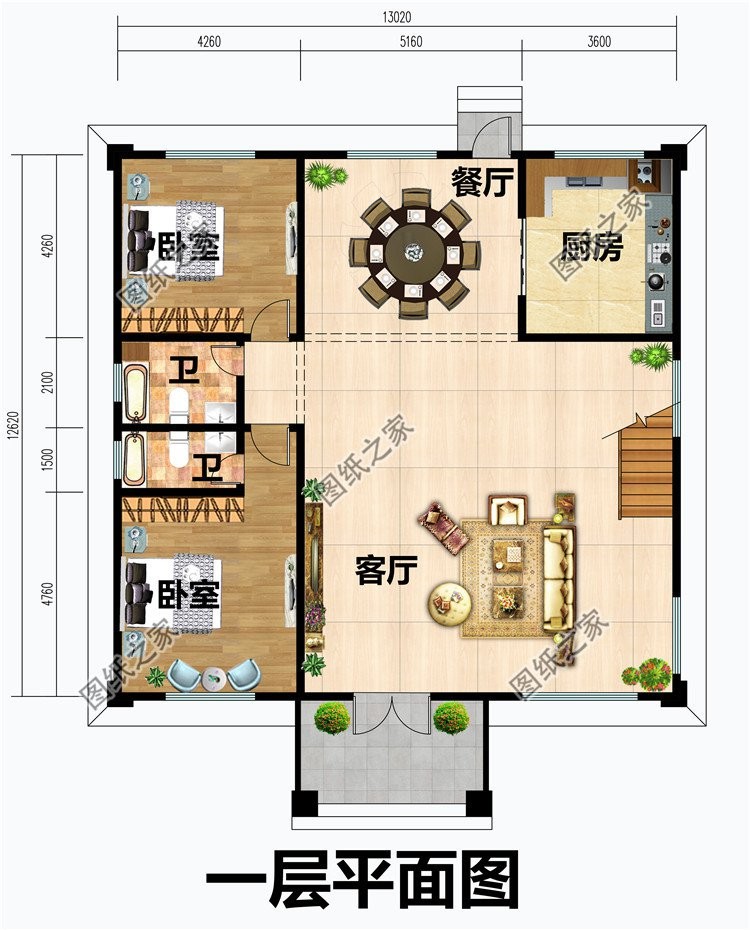 欧式复式别墅设计，室内十分宽敞通透，提升居住体验感