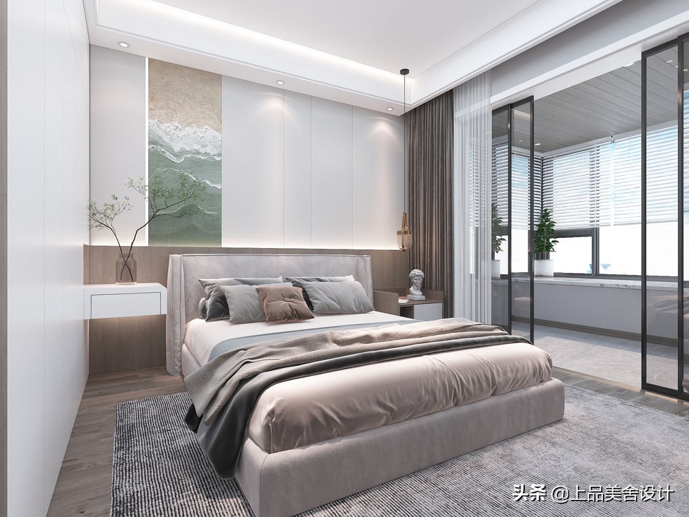 看他家将130㎡打造现代风，全房白色调，点缀跳色超显个性与时尚
