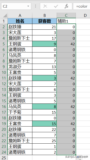 公式控千万别错过，用公式根据 Excel 单元格的颜色求和