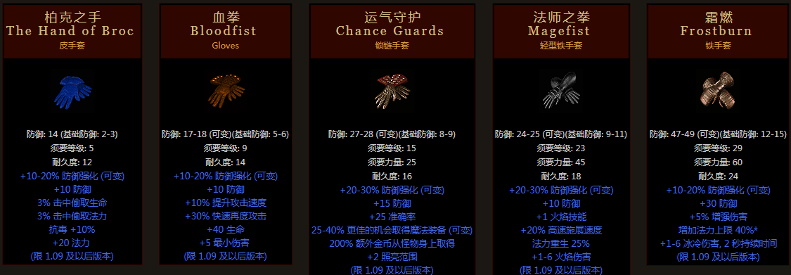 暗黑2重制版——浅谈各种暗金手套
