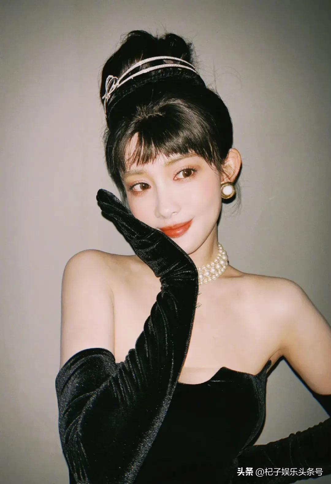 孟子义赫本造型来袭，对比鞠婧祎、钟楚曦的赫本造型，差别出来了