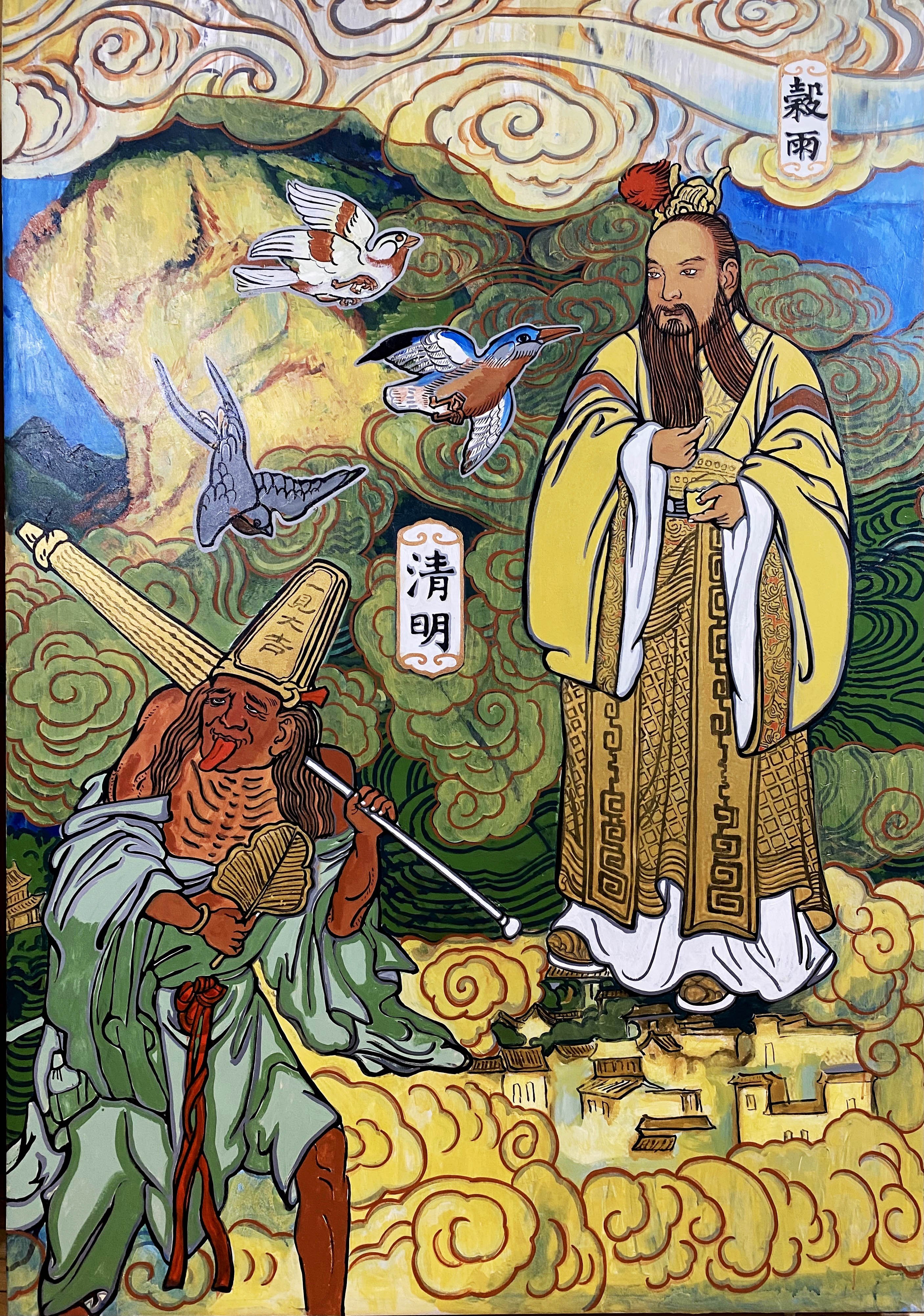 二十四节气神将图——著名画家「王俊英」壁画作品欣赏