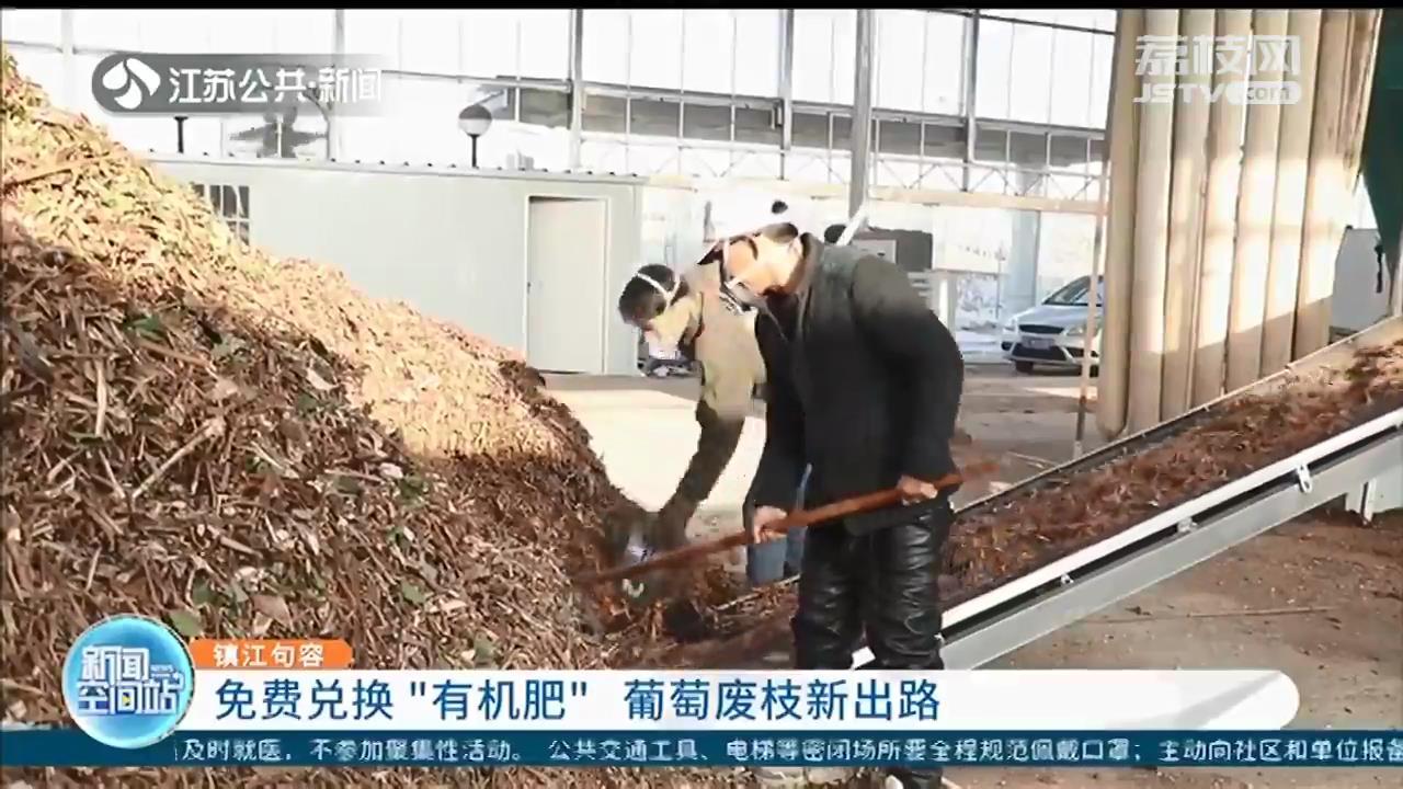 一举多得！镇江句容设立堆肥中心 农户收集葡萄废枝免费兑换有机肥