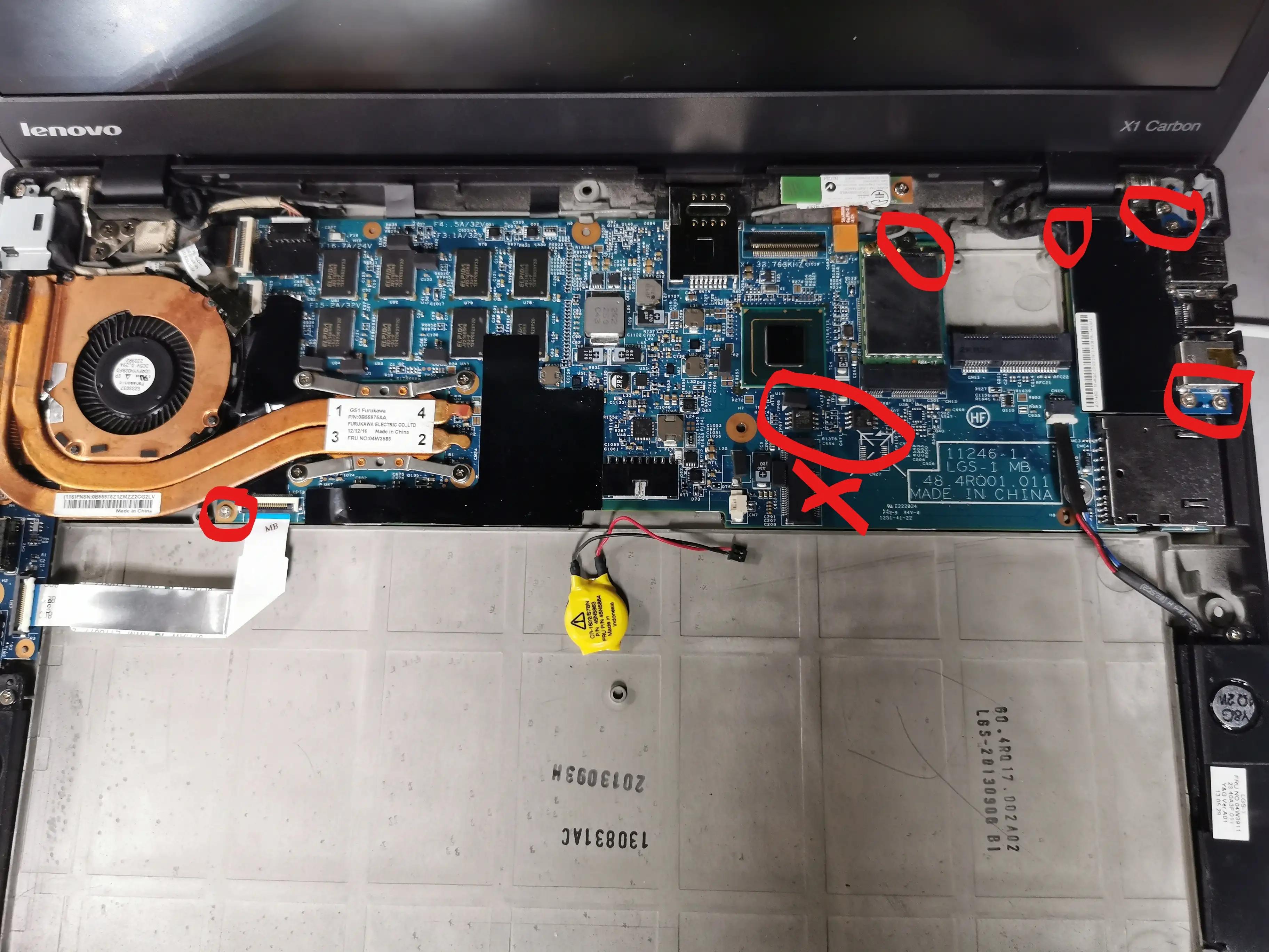 联想thinkpad x1 carbon 2013/gen1解超级密码bios锁