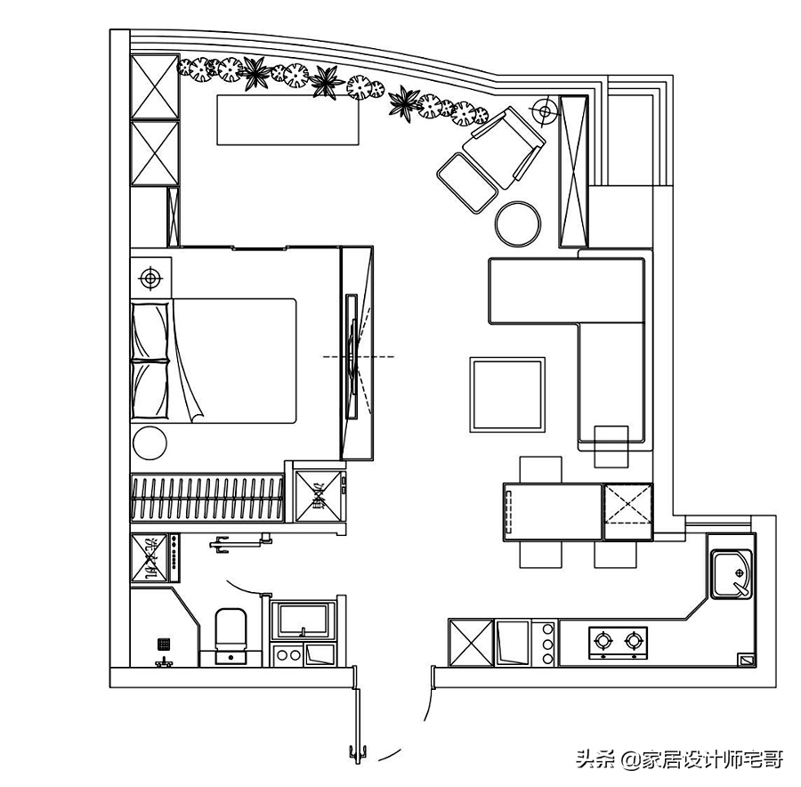 北京30岁女孩的精致生活：独居50㎡小家，坐拥6米大阳台，真羡慕
