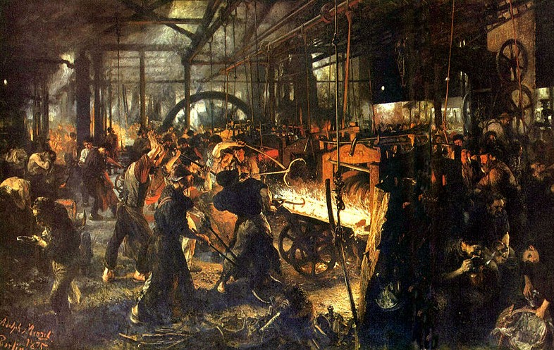 后来随着两次工业革命的发展,压迫在工人头上的劳动越来越多,工人们