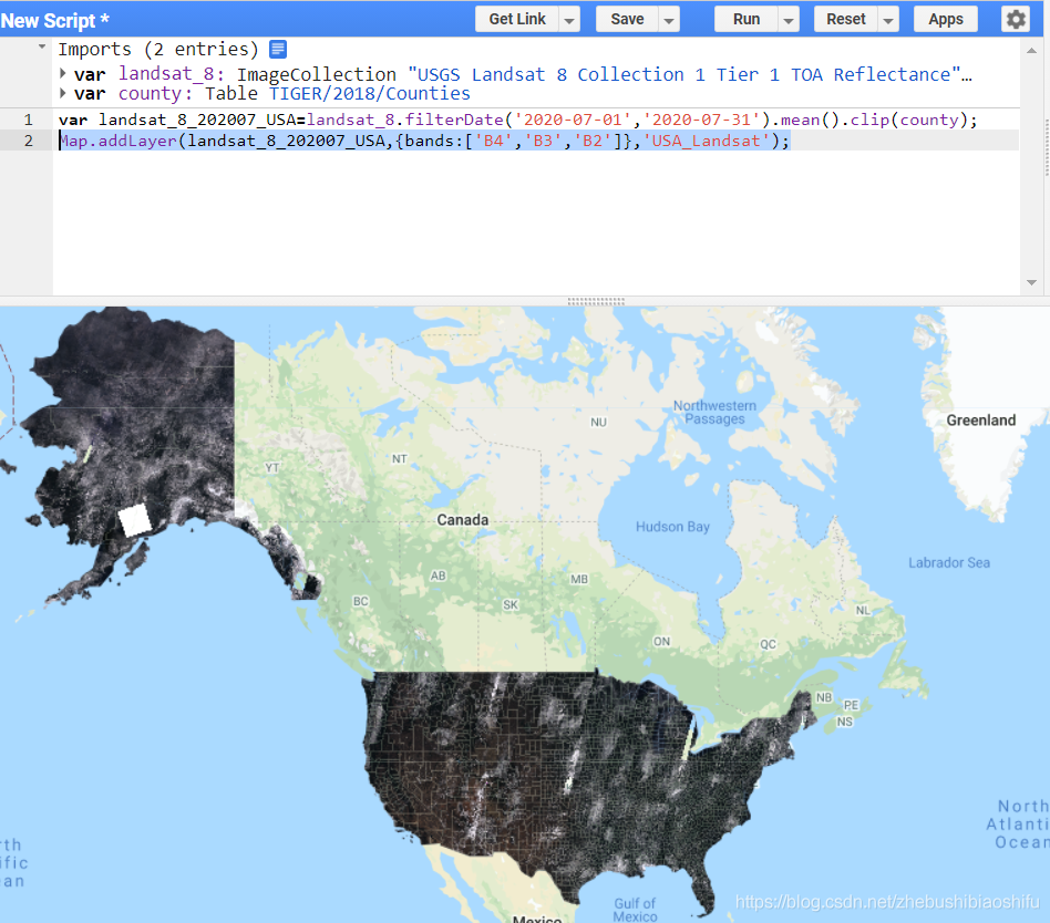 Google Earth Engine谷歌地球引擎GEE栅格图层可视化代码的嵌入操作