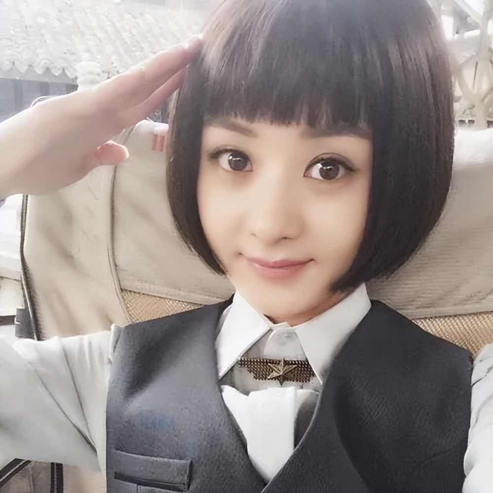 赵丽颖的刘海造型