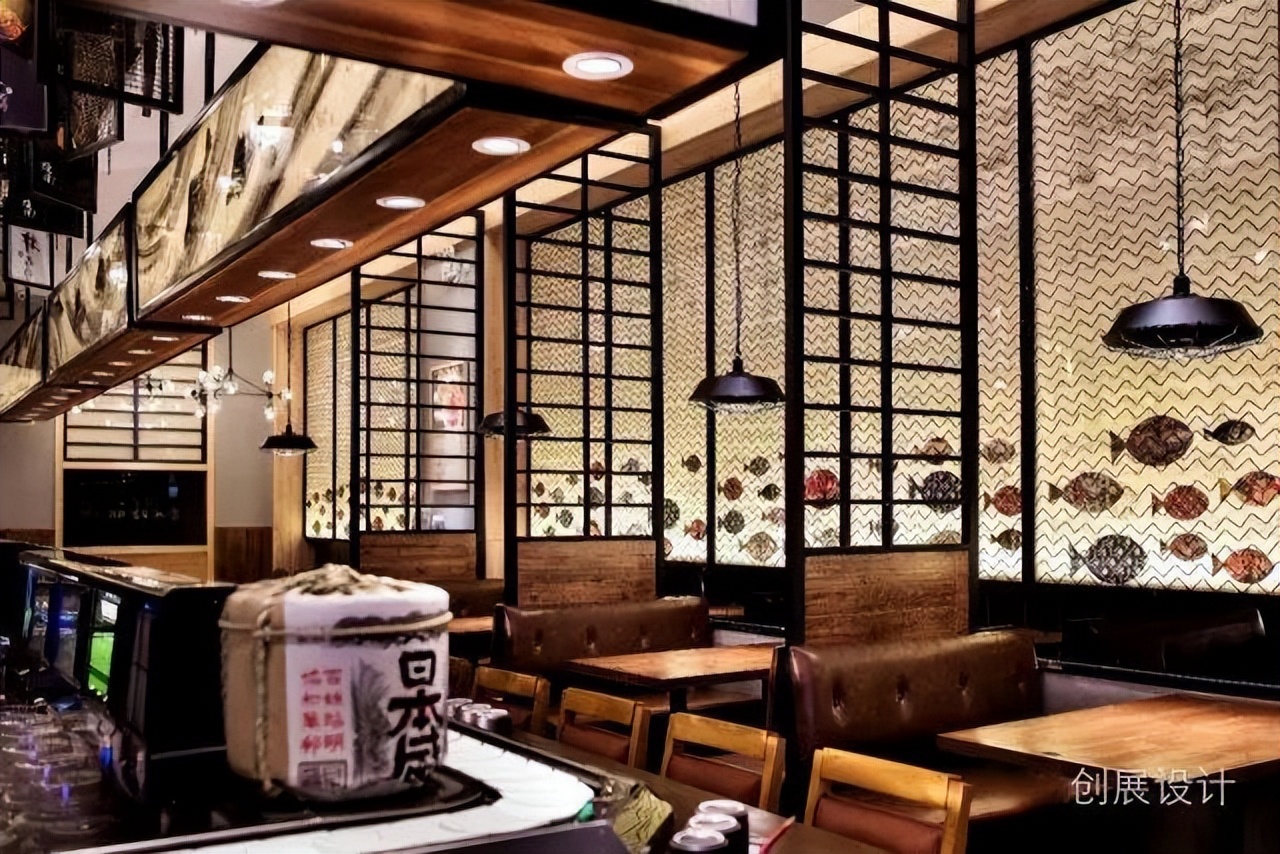 网红日式料理寿司店设计案例，东莞板井寿司，by创展空间设计