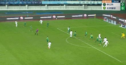 中超-浙江队2-0北京国安迎4连胜 弗兰克+埃沃洛传射
