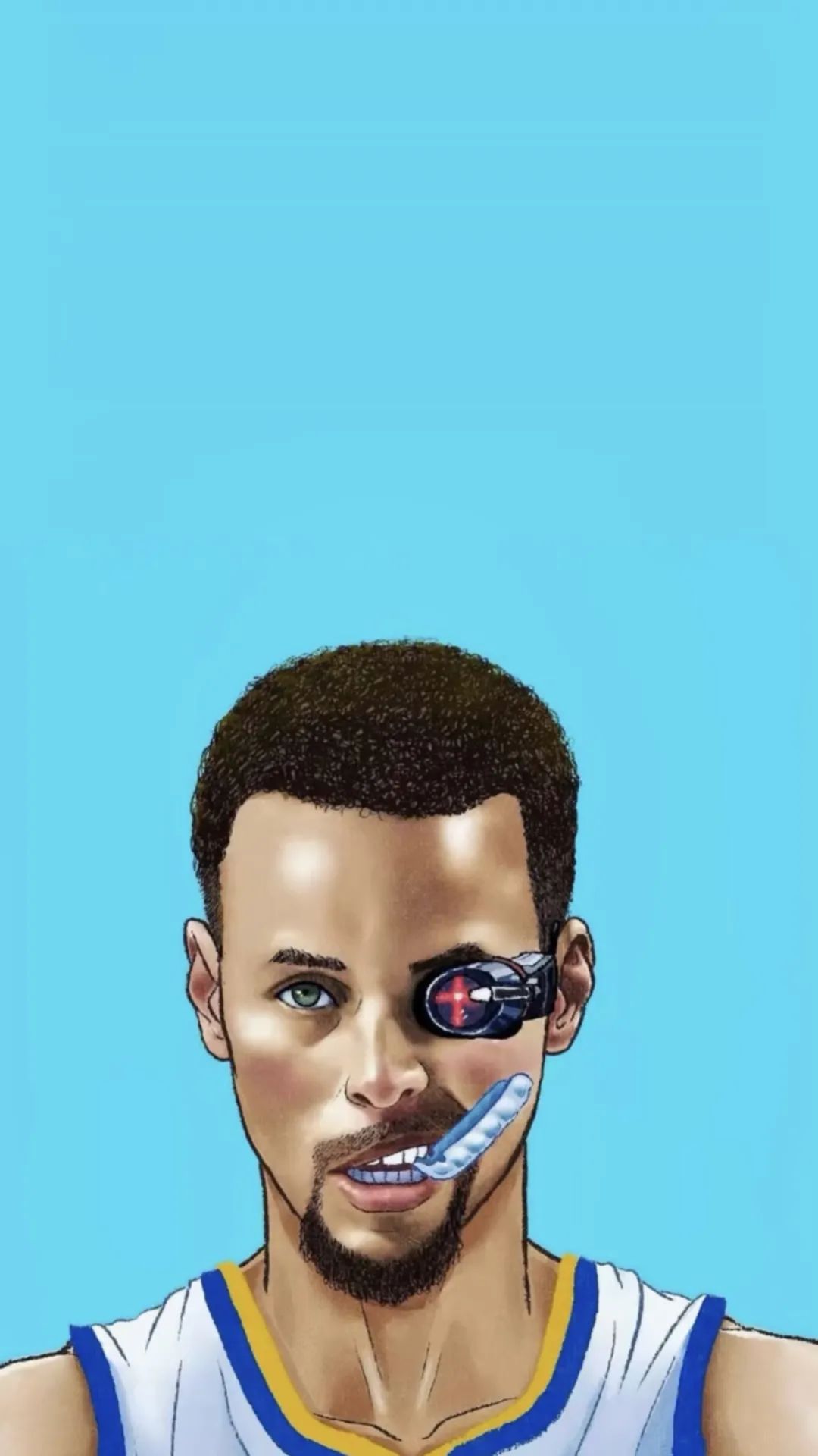 nba球星动漫壁纸(「篮球壁纸第14期」:詹姆斯和库里的漫画壁纸)