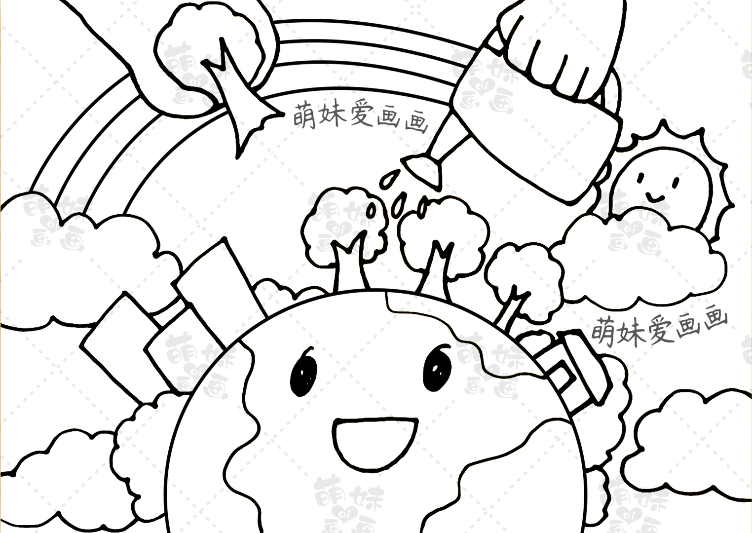 22世界地球日绘画-促十二百科