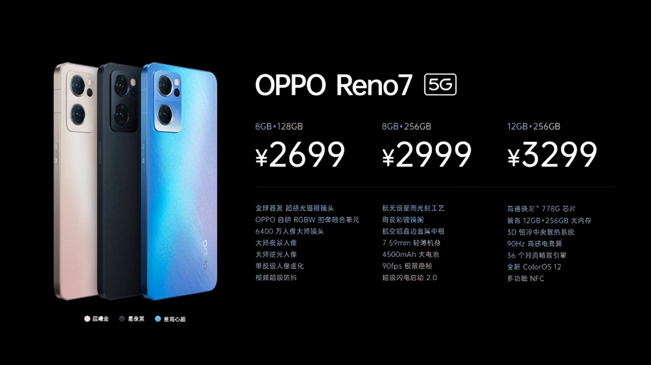 全球首发超感光猫眼镜头，OPPO Reno7系列发布2199元起