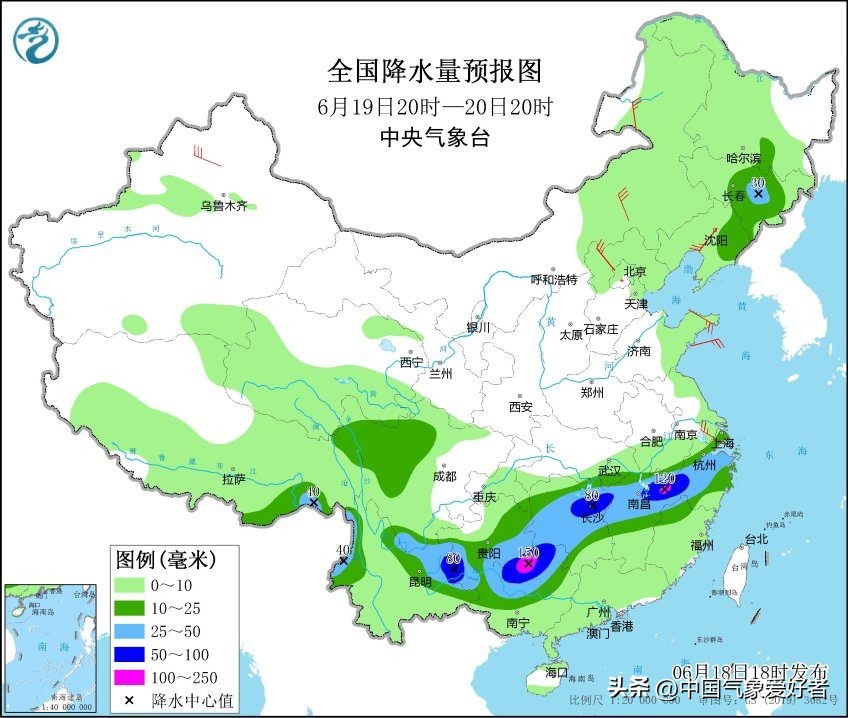 中国气象预报(我国现横竖双雨带，大范围暴雨将来8省！权威预报：汛期不容乐观)