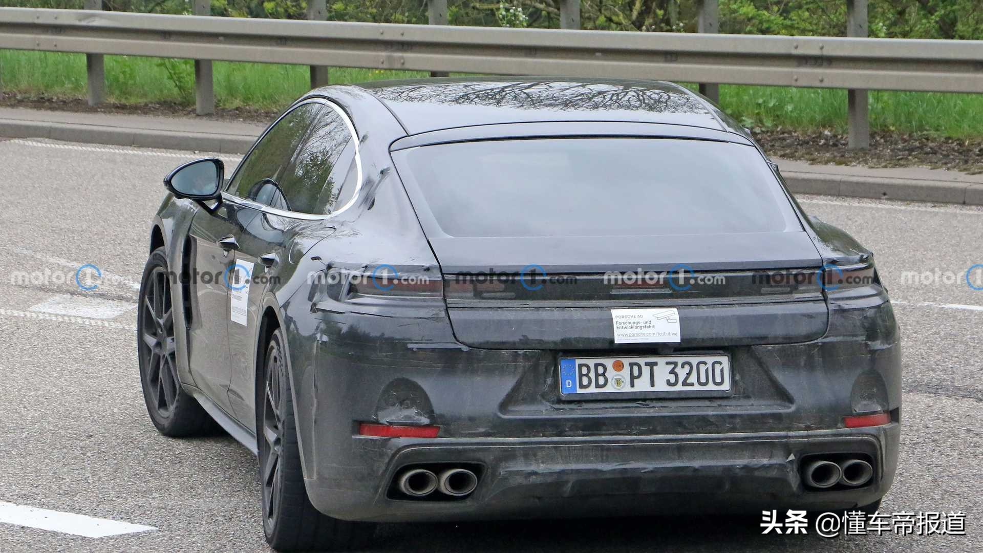 新车｜内饰模仿Taycan，外观小调整！保时捷新款Panamera谍照