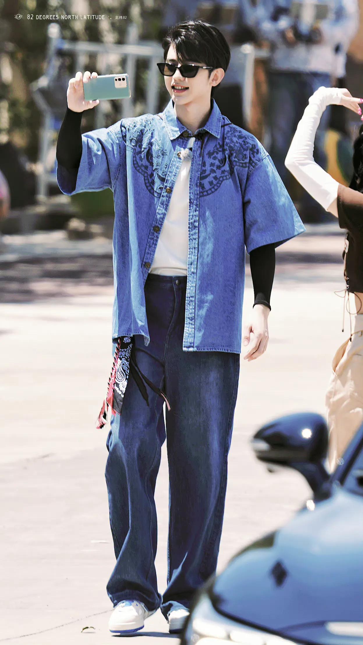 《奔跑吧》直播截图之蔡徐坤和跑男新疆路透来啦