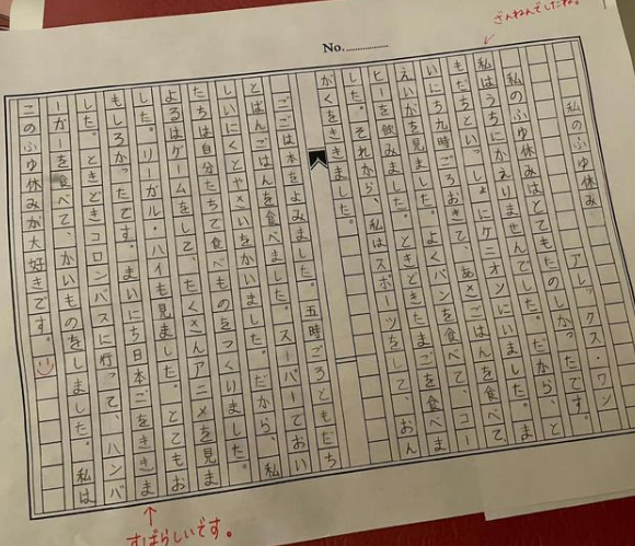高中生晒出试卷上的日语作文，网友看后直言：我竟然瞬间懂了日语