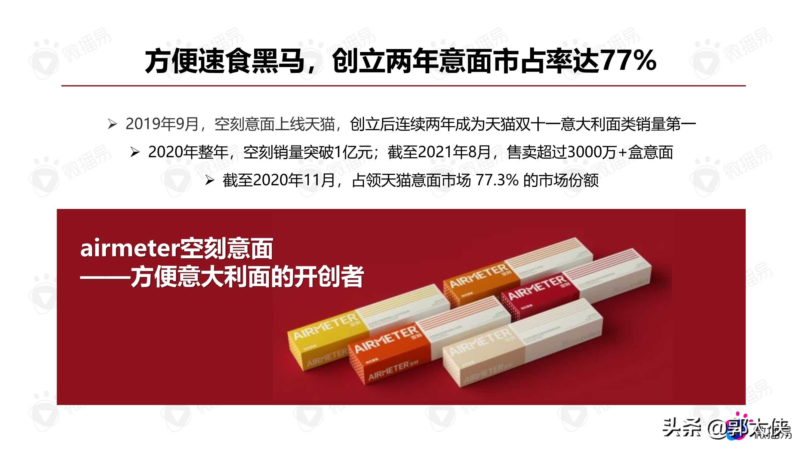 2021双11爆款案例：食饮赛道空刻意面与茶里（微播易）
