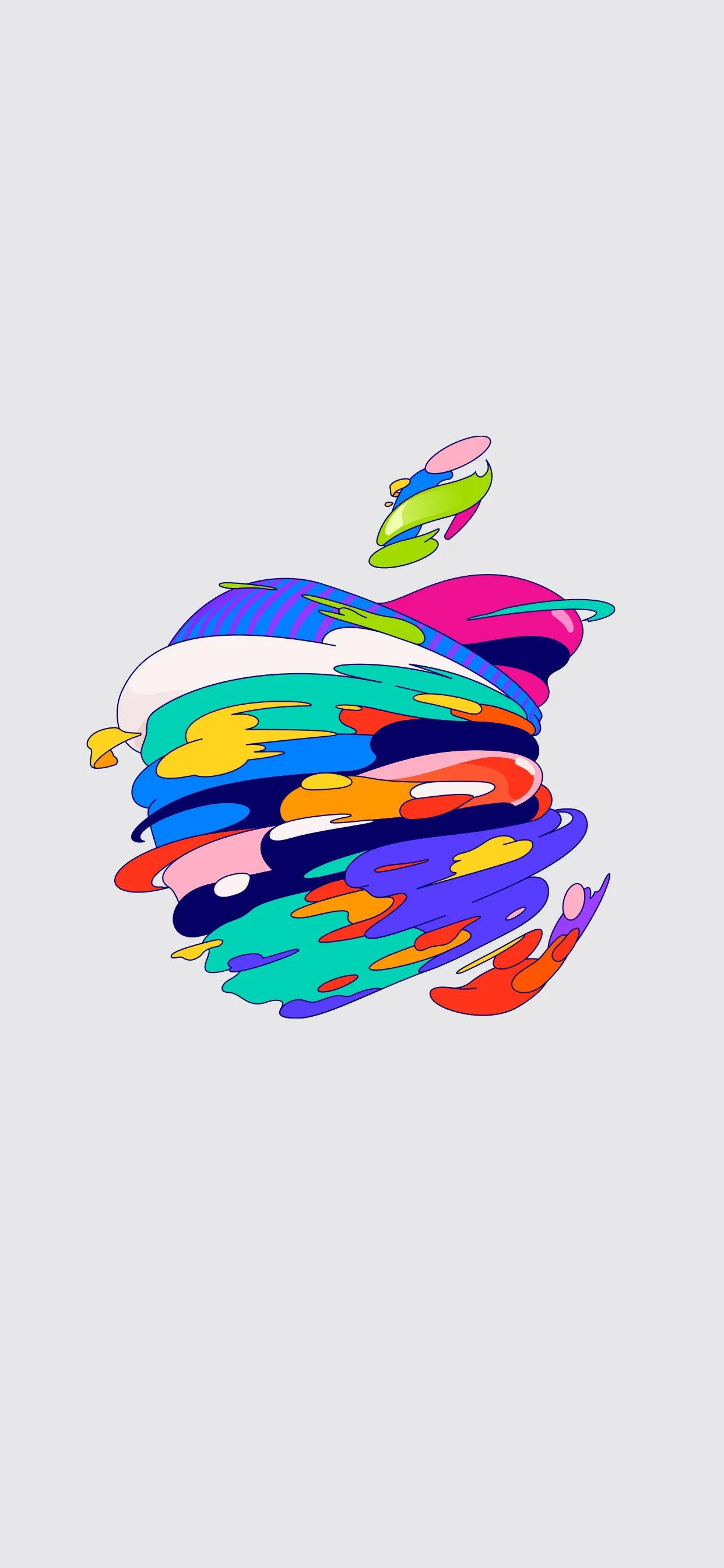 logo油画壁纸(创意Apple logo变形壁纸)