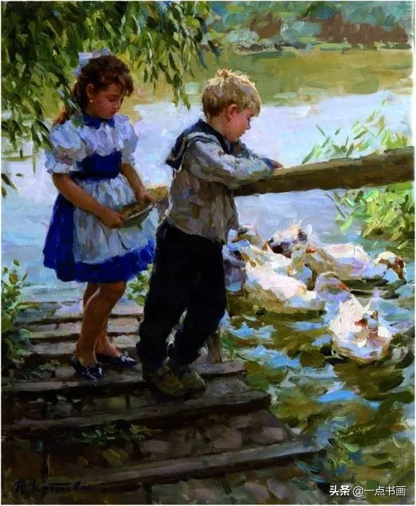 俄罗斯 克罗托夫油画中的女郎，真是风情万种