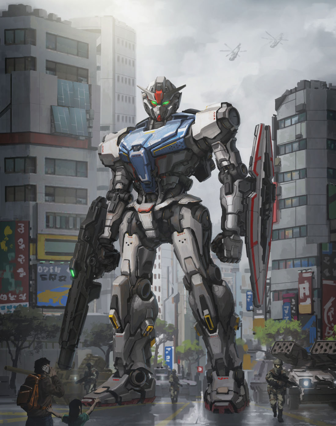 高达插画设计谁还没个机甲梦