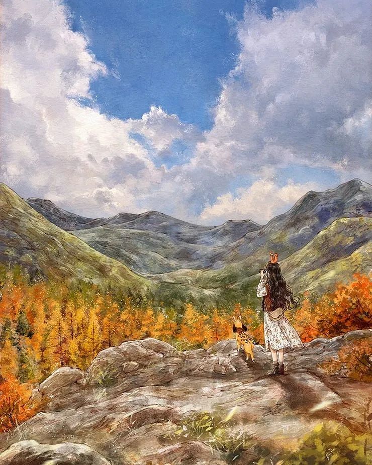 "女版宫崎骏"笔下圈粉无数的精致森林女孩,这画风谁能不爱?