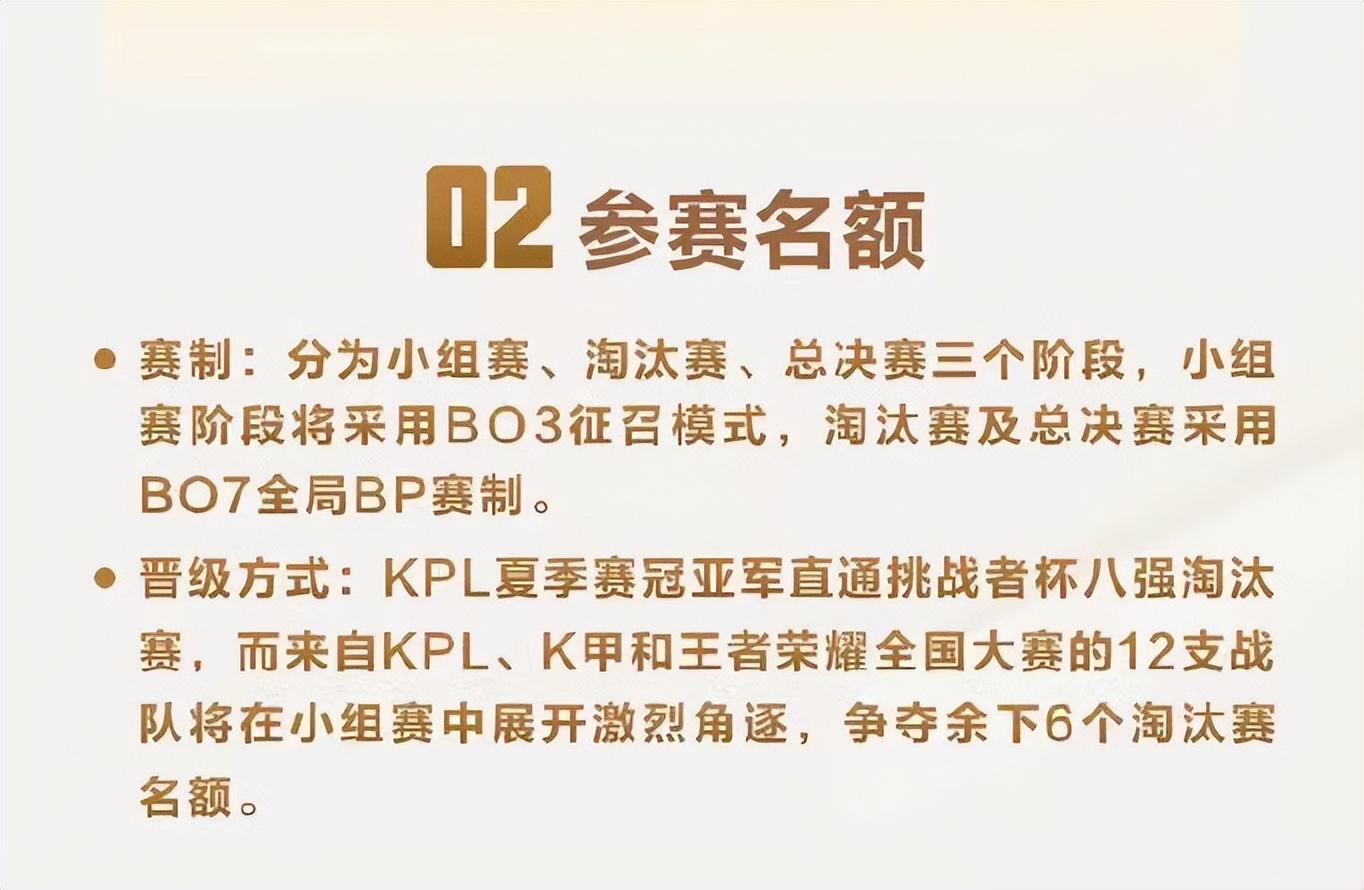 挑战者杯细节官宣，KPL季后赛6强才有资格参赛，小组赛取消全局BP