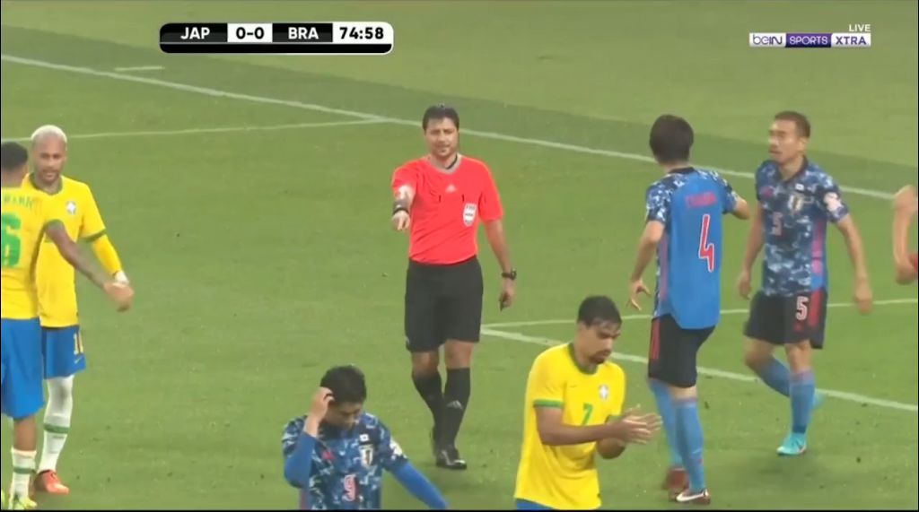 巴西对日本足球(内马尔点射建功，帕奎塔击中立柱，日本队反攻无果0-1巴西队)