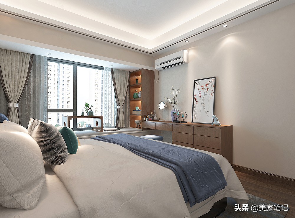将130㎡精装房改造新中式，优雅又有韵味，仅凭阳台就惊艳全小区