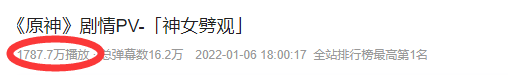 2022年1月最赚钱手游！原神开年靠一段PV火了，国家级大佬下场