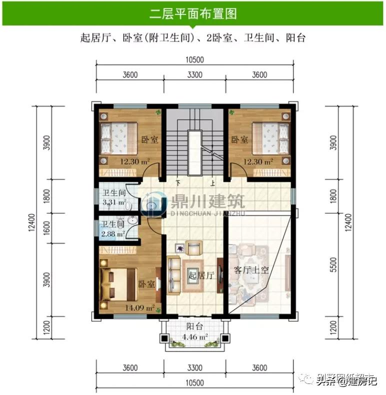 开间11米，广东17款三层农村别墅，尺寸布局有讲究，符合乡村风水