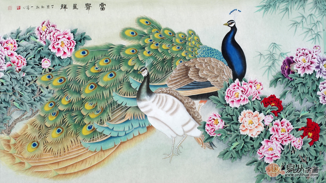 家里客厅挂什么画好 精品花鸟画温馨了整个家