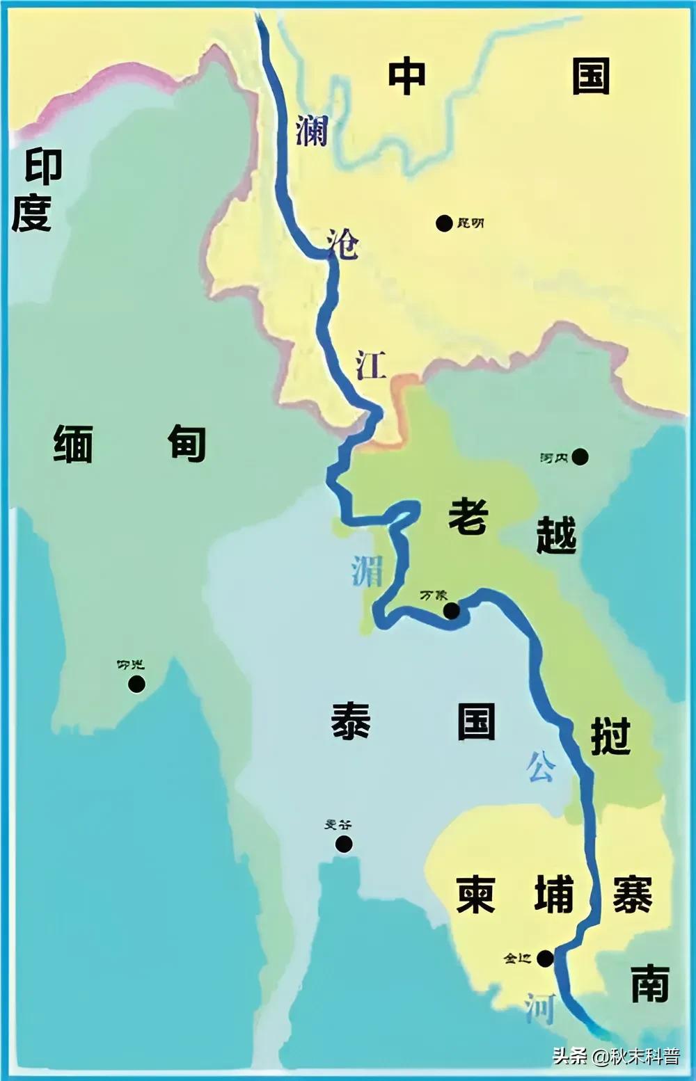 湄公河地理位置图湄公河位于东南亚,全长4909公里,是世界第八,亚洲第