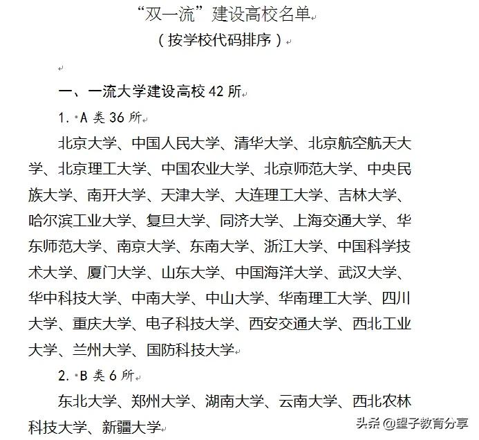 一文带你了解全国重点大学、985、211、双一流是哪些