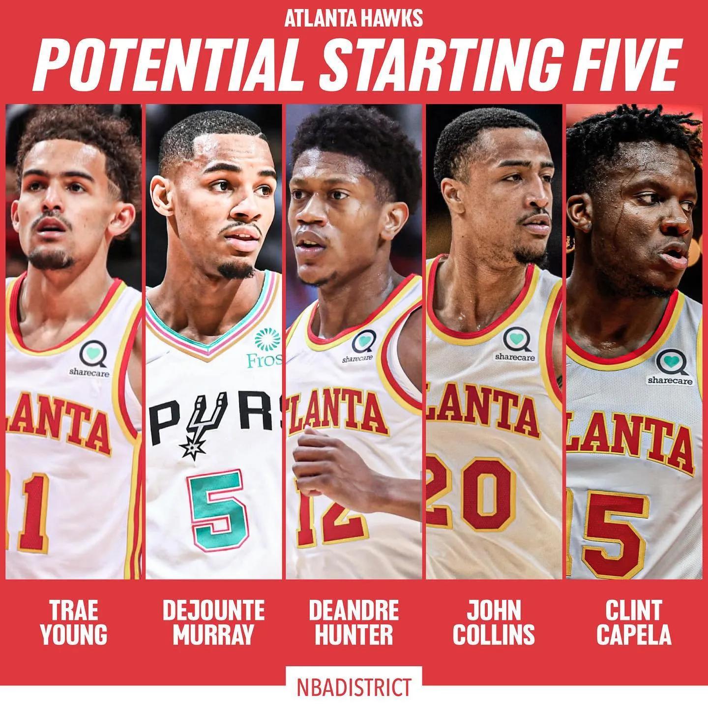 nba老鹰队队史最佳首发阵容(美媒列出老鹰2022-23赛季最强首发阵容