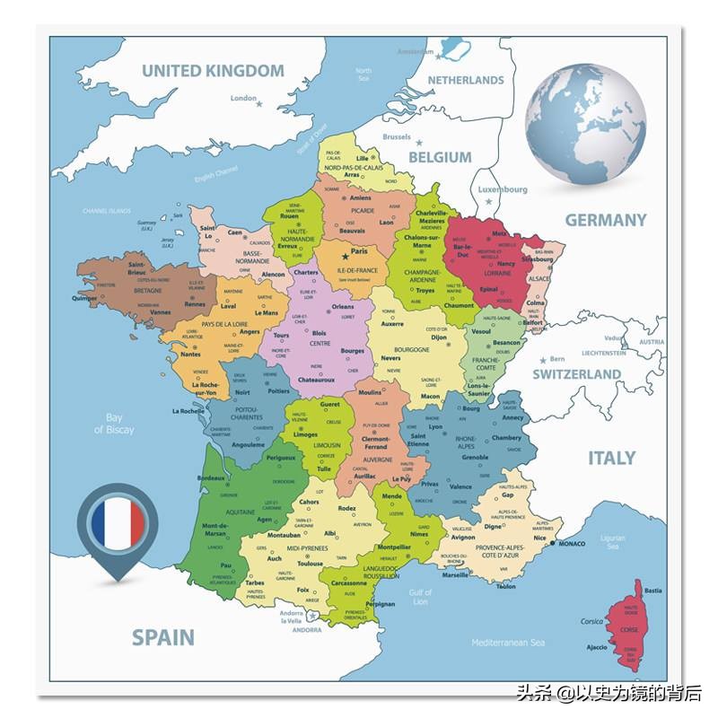 法国在哪个洲的哪个方位（法国位于欧洲西部）