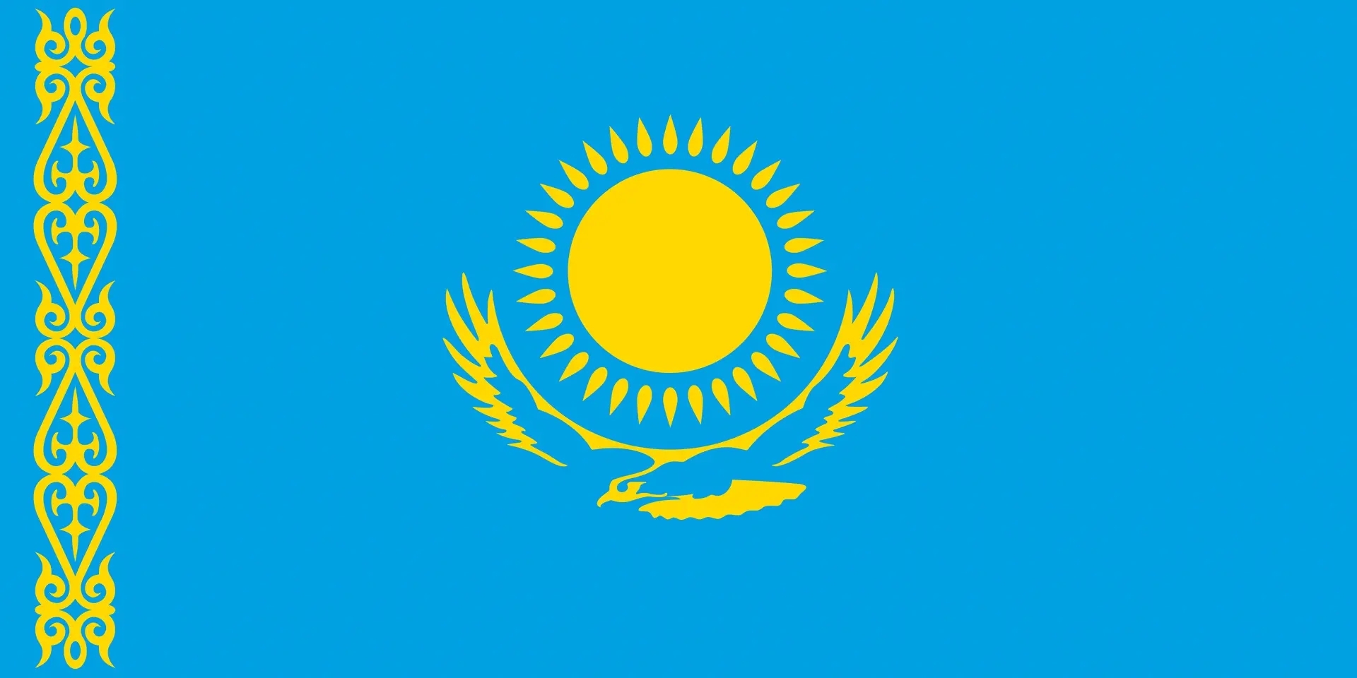 蓝黄太阳国旗图片