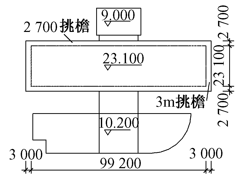 大跨度挑檐扣件式钢管悬挑支撑架设计与施工