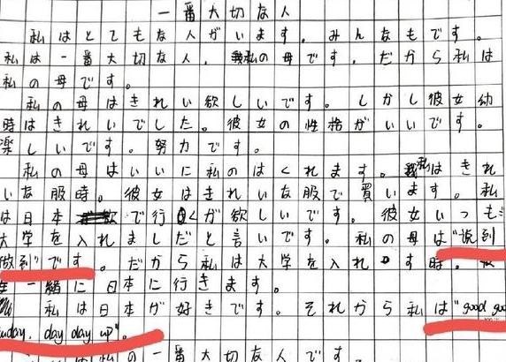 高中生晒出试卷上的日语作文，网友看后直言：我竟然瞬间懂了日语