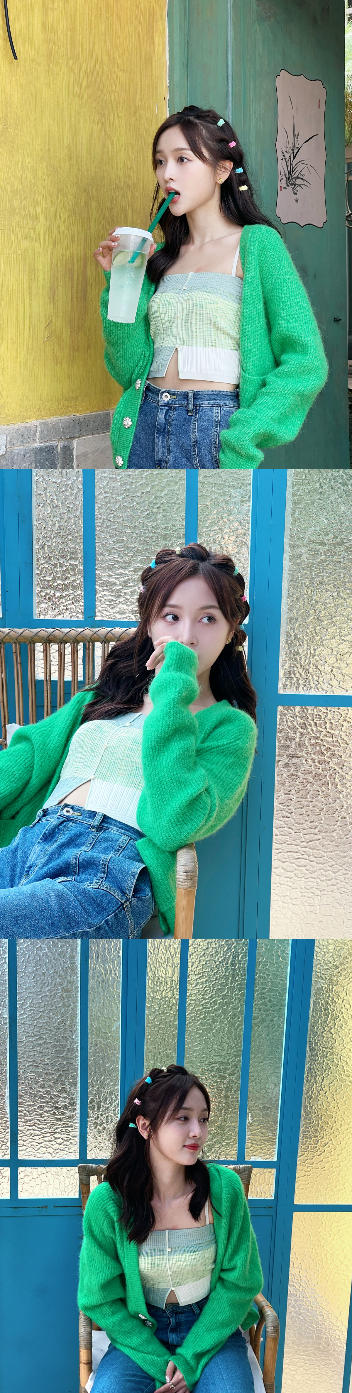 吴宣仪夏天漂亮的造型，好漂亮