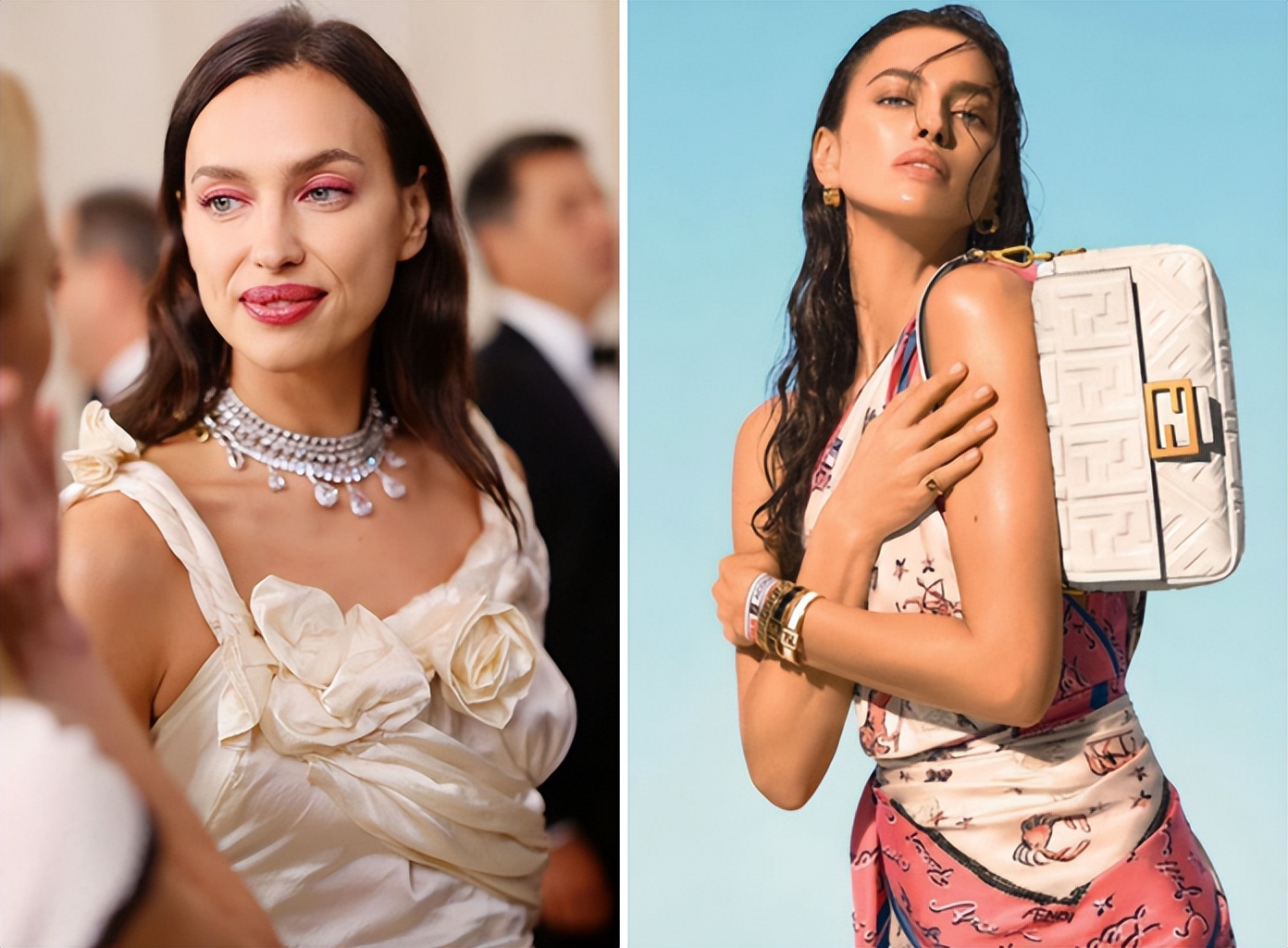 伊莲娜大胆装束!透视裙裹身若隐若现,引发争议,网友:太露了