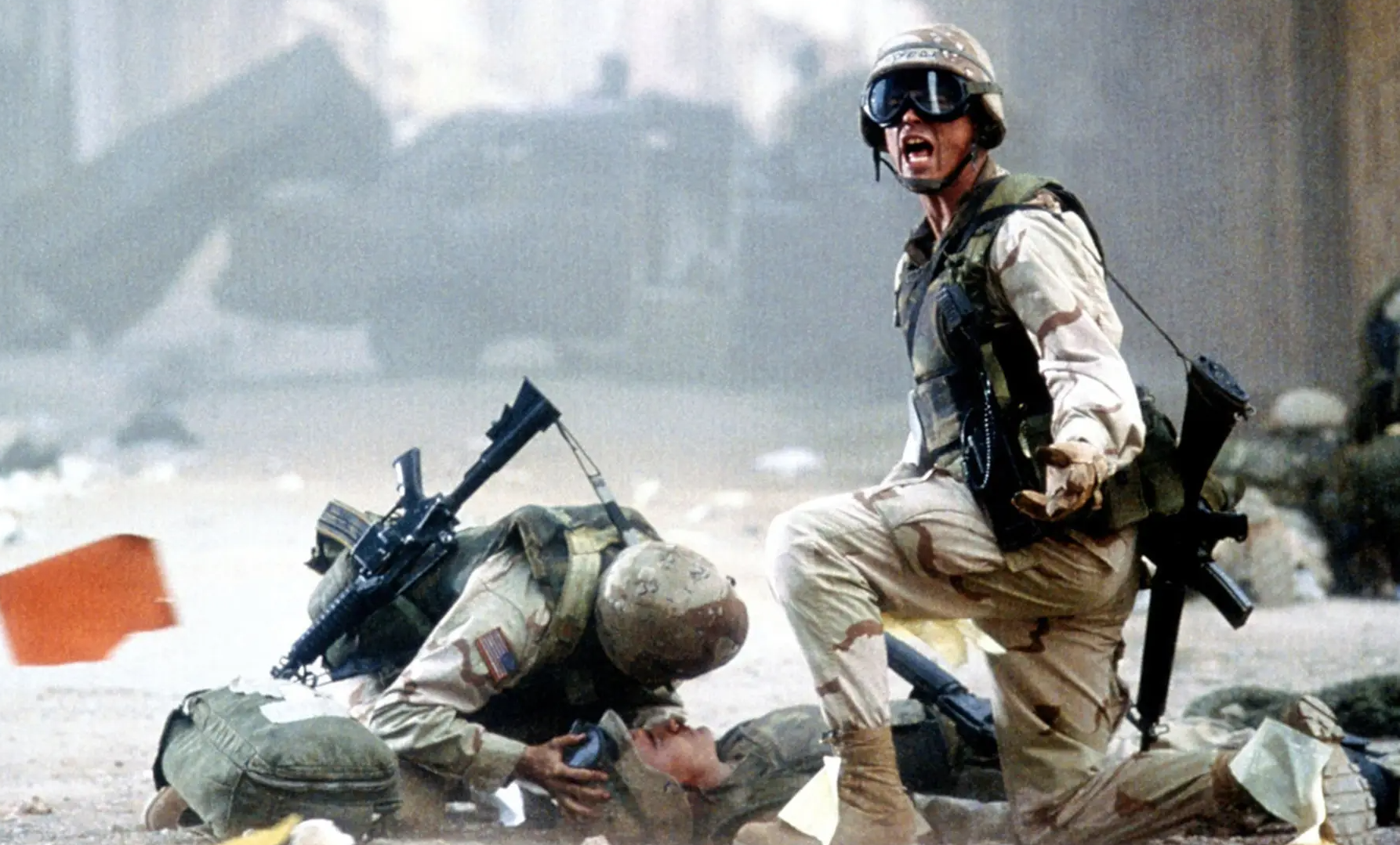 这部电影正在上映2001年上映,剧中的游骑兵,和三角洲部队·海豹突击队