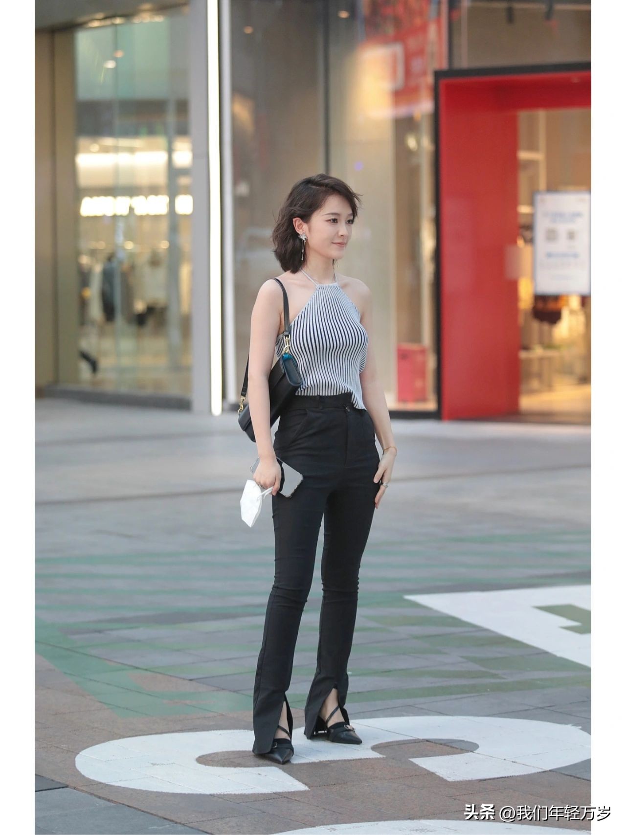 南京美女时尚街拍高清图，青春活力