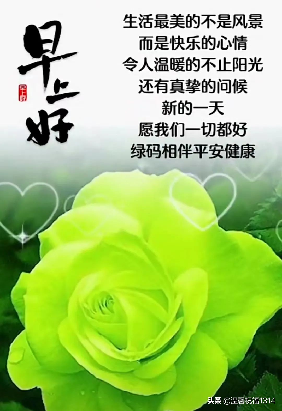 早安抗疫美好祝福!心相通意相連,彼此問候暖心間;多保重共平安